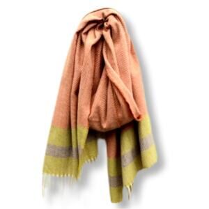 Chloe & Lex Multicolor Chevron Scarf Wrap XL 26.5 x 80 Cozy Boho Scandi NEW Flaw